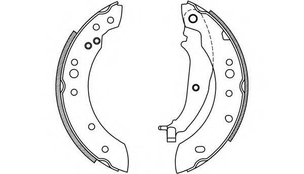 OPEN PARTS BSA222700 Комплект гальмівних колодок