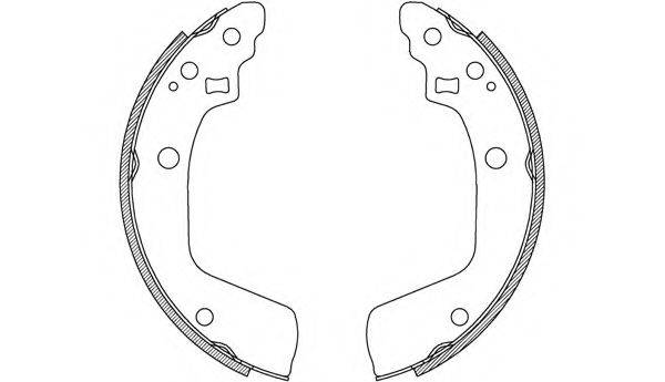 OPEN PARTS BSA224600 Комплект гальмівних колодок