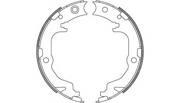 OPEN PARTS BSA224700 Комплект гальмівних колодок