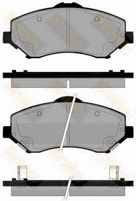 BRAKE ENGINEERING PA1837 Комплект гальмівних колодок, дискове гальмо