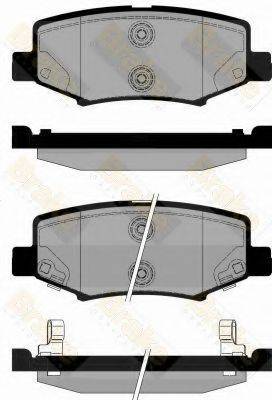 BRAKE ENGINEERING PA1843 Комплект гальмівних колодок, дискове гальмо