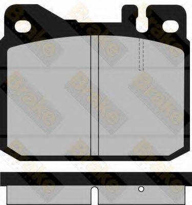 BRAKE ENGINEERING PA379 Комплект гальмівних колодок, дискове гальмо