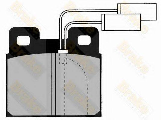 BRAKE ENGINEERING PA431 Комплект гальмівних колодок, дискове гальмо