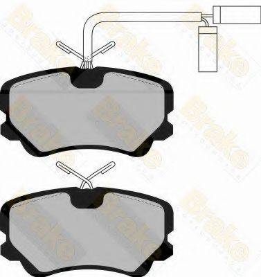 BRAKE ENGINEERING PA489 Комплект гальмівних колодок, дискове гальмо