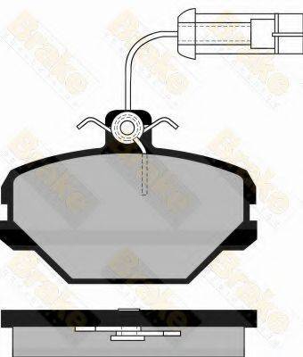 BRAKE ENGINEERING PA495 Комплект гальмівних колодок, дискове гальмо