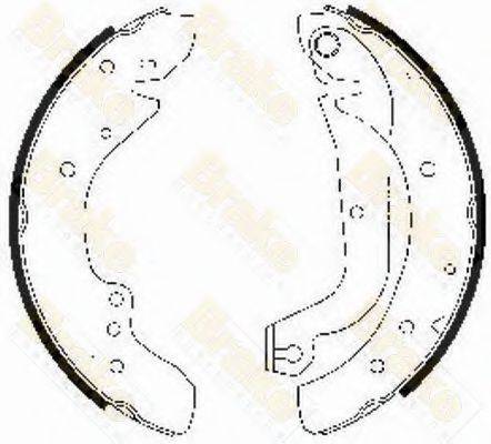 BRAKE ENGINEERING SH2486 Комплект гальмівних колодок