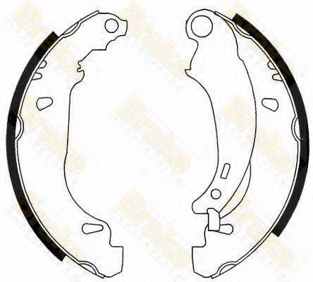 BRAKE ENGINEERING SH2541 Комплект гальмівних колодок