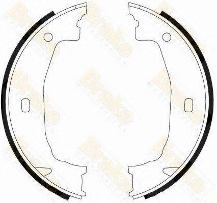 BRAKE ENGINEERING SH2555 Комплект гальмівних колодок, стоянкова гальмівна система