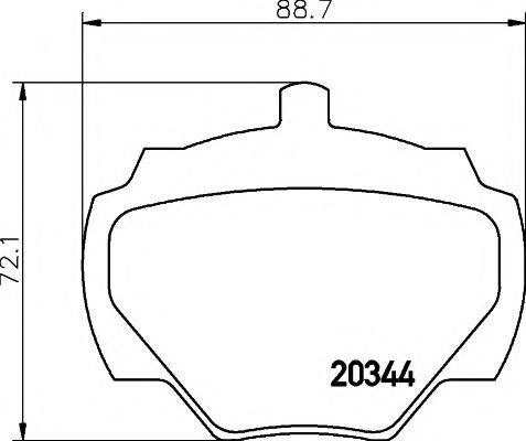 TEXTAR 2034402 Комплект гальмівних колодок, дискове гальмо