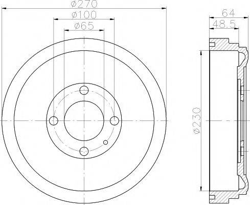 TEXTAR 94012000 Гальмівний барабан