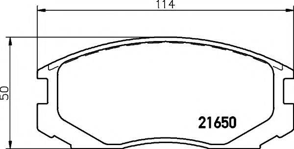 TEXTAR 2165001 Комплект гальмівних колодок, дискове гальмо