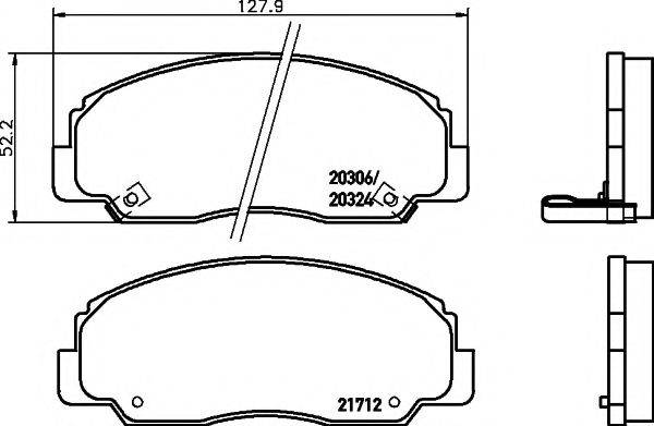 TEXTAR 2171202 Комплект гальмівних колодок, дискове гальмо