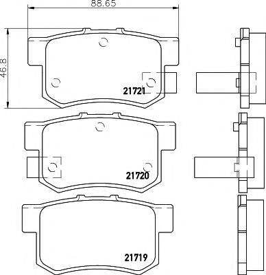 TEXTAR 2171901 Комплект гальмівних колодок, дискове гальмо