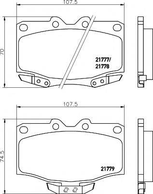 TEXTAR 2177702 Комплект гальмівних колодок, дискове гальмо