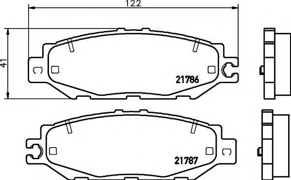 TEXTAR 2178601 Комплект гальмівних колодок, дискове гальмо