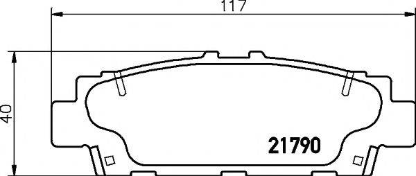 TEXTAR 2179001 Комплект гальмівних колодок, дискове гальмо