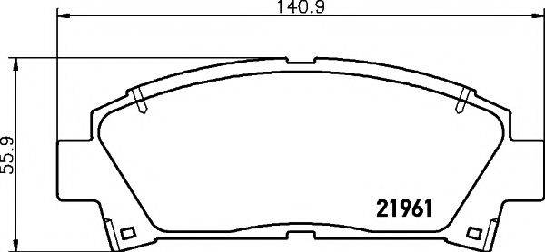 TEXTAR 2196102 Комплект гальмівних колодок, дискове гальмо