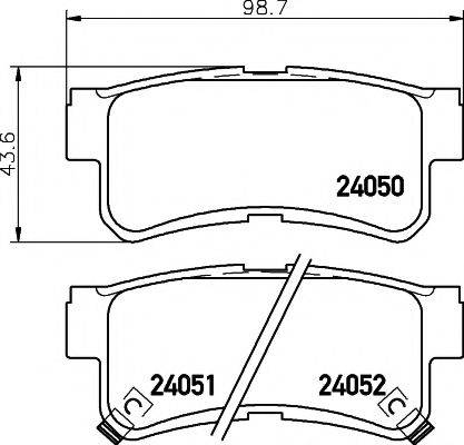 TEXTAR 2405001 Комплект гальмівних колодок, дискове гальмо