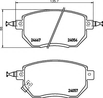 TEXTAR 2405601 Комплект гальмівних колодок, дискове гальмо