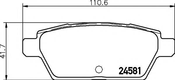 TEXTAR 2458102 Комплект гальмівних колодок, дискове гальмо