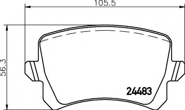 TEXTAR 2448302 Комплект гальмівних колодок, дискове гальмо