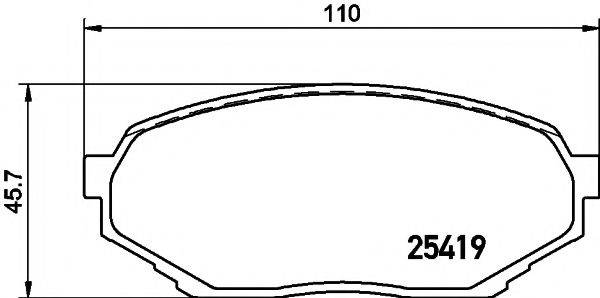 TEXTAR 2541901 Комплект гальмівних колодок, дискове гальмо