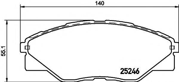 TEXTAR 2524601 Комплект гальмівних колодок, дискове гальмо