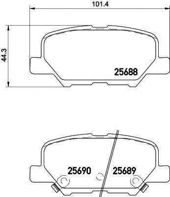 TEXTAR 2568801 Комплект гальмівних колодок, дискове гальмо