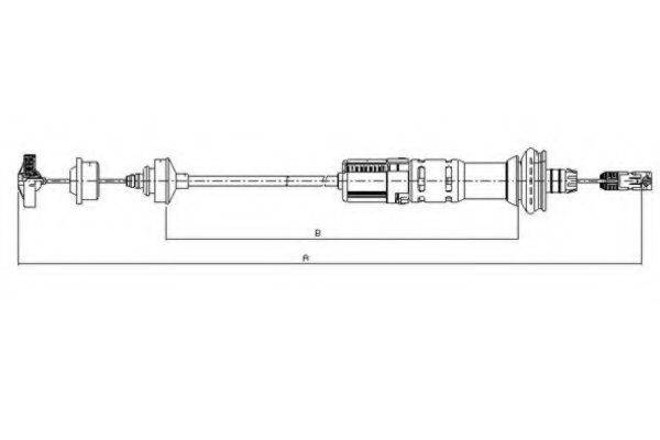 TEXTAR 58010400 Трос, управління зчепленням