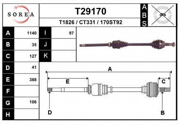 EAI T29170 Приводний вал