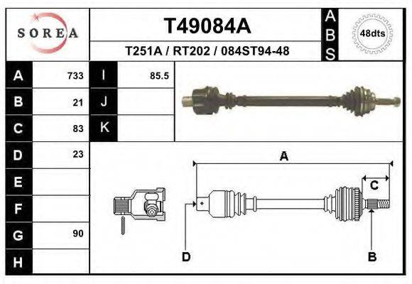 EAI T49084A Приводний вал