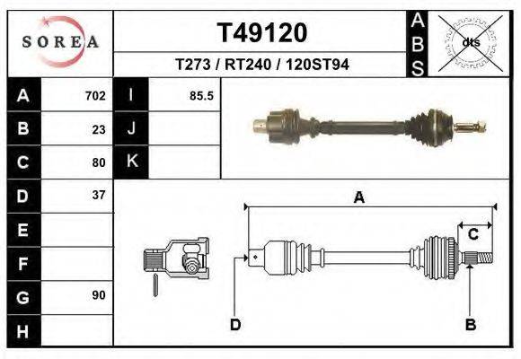 EAI T49120 Приводний вал