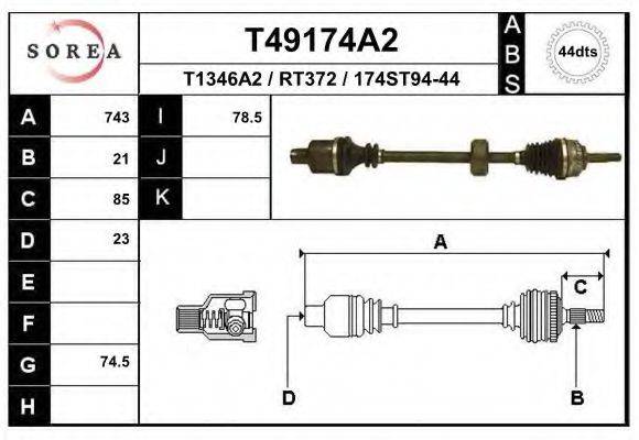 EAI T49174A2 Приводний вал