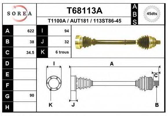 EAI T68113A Приводний вал