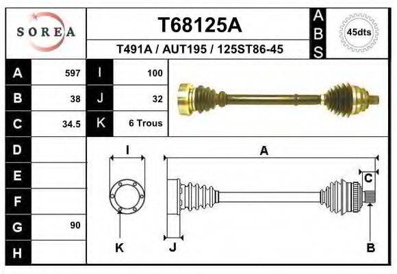 EAI T68125A Приводний вал