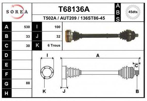 EAI T68136A Приводний вал