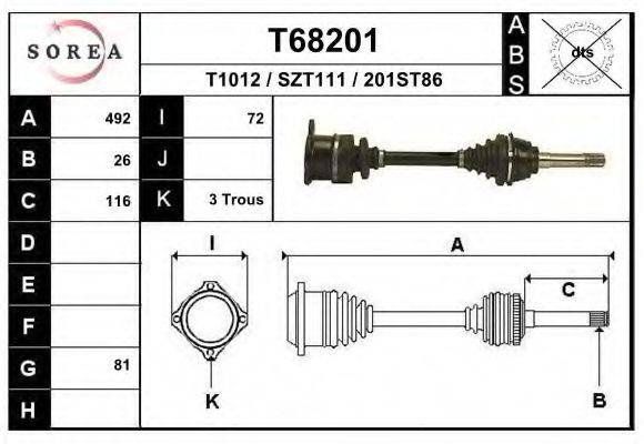 EAI T68201 Приводний вал