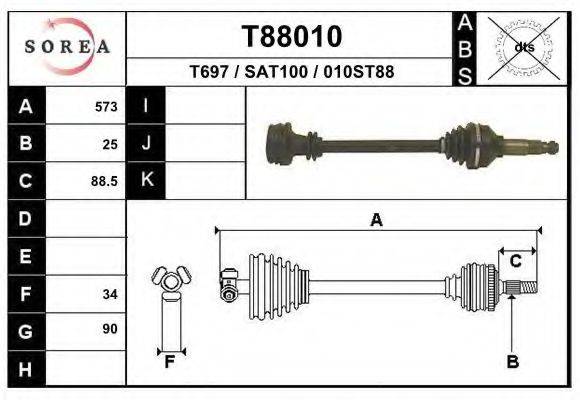 EAI T88010 Приводний вал