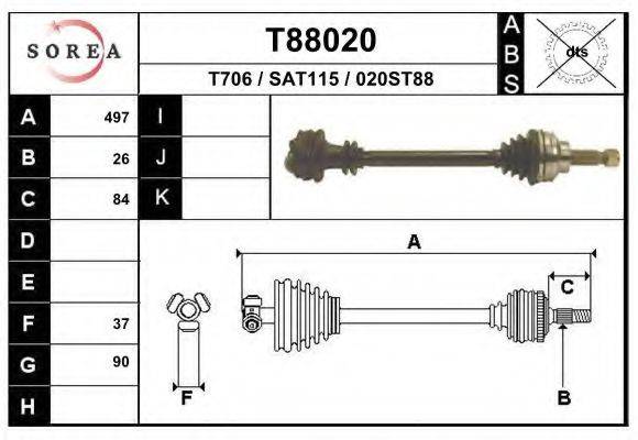 EAI T88020 Приводний вал