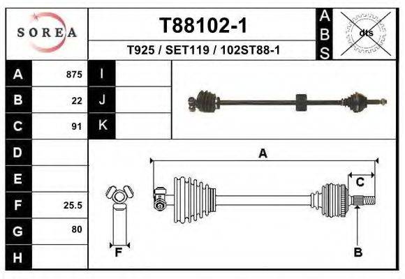 EAI T881021 Приводний вал