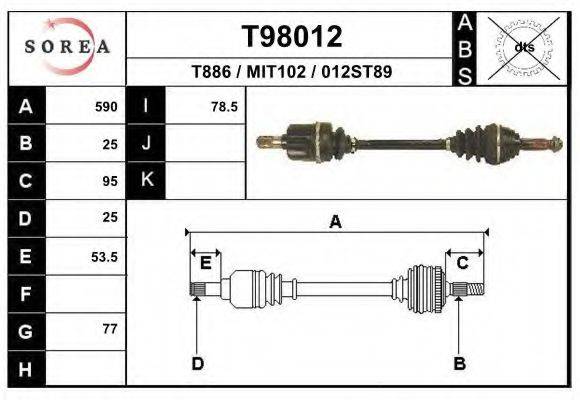 EAI T98012 Приводний вал