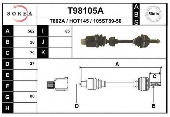 EAI T98105A Приводний вал