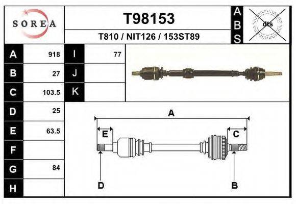 EAI T98153 Приводний вал