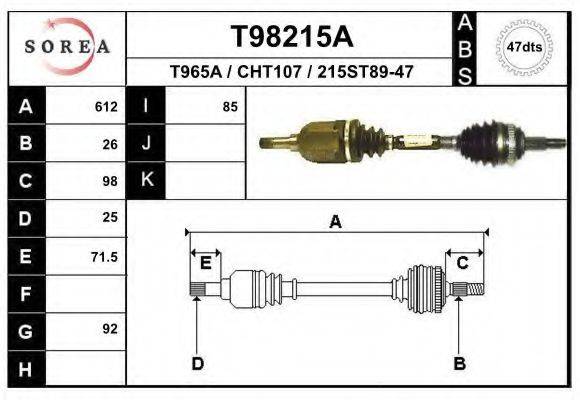 EAI T98215A Приводний вал