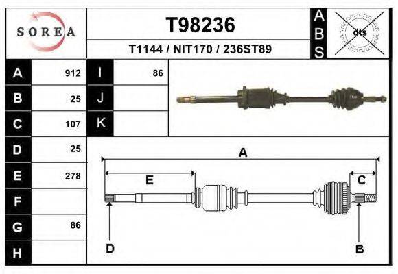 EAI T98236 Приводний вал