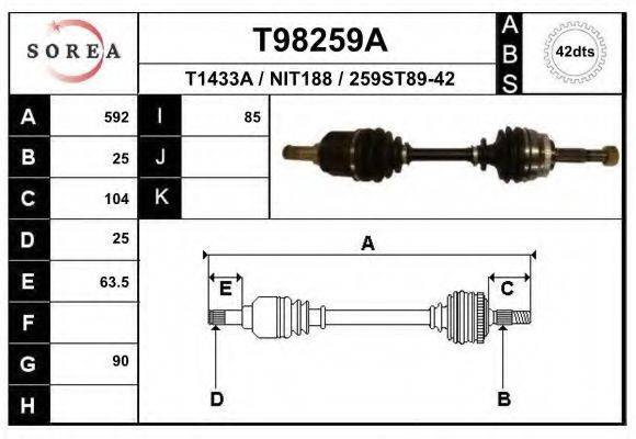 EAI T98259A Приводний вал