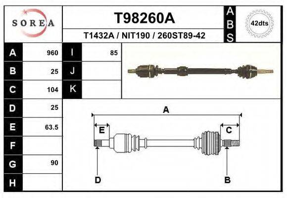 EAI T98260A Приводний вал