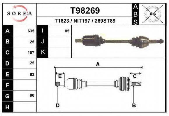 EAI T98269 Приводний вал