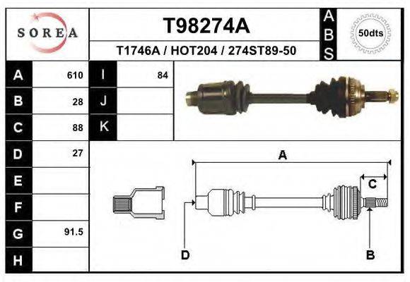 EAI T98274A Приводний вал