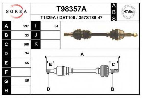 EAI T98357A Приводний вал